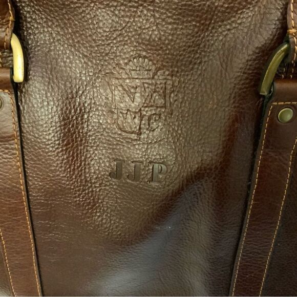 New Links and Kings Brown Leather Duffle Bag Weekender. - Picture 9 of 16